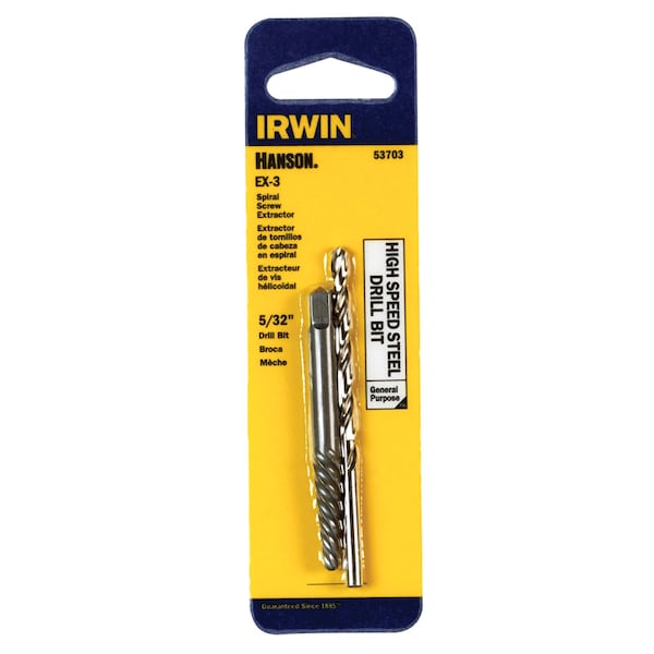 Irwin Irwin Hanson 5/32 in. X 5/32 in. D High Speed Steel Drill Bit Extractor Set 6 in. 1 pc 53703 - main